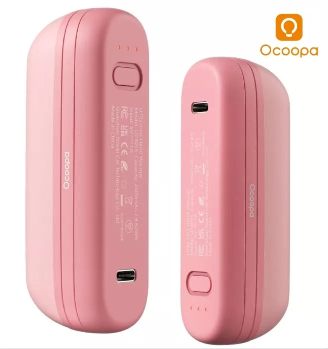 OCOOPA Rechargeable 2PK Magnetic Hand Warmers & 5600mAh Power Bank 12 Hrs Heat