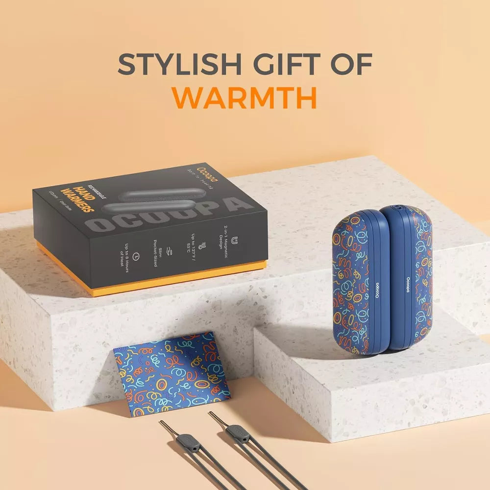 OCOOPA Rechargeable 2PK Magnetic Hand Warmers & 5600mAh Power Bank 12 Hrs Heat