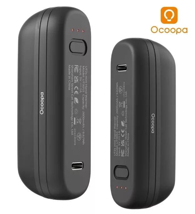 OCOOPA Rechargeable 2PK Magnetic Hand Warmers & 5600mAh Power Bank 12 Hrs Heat