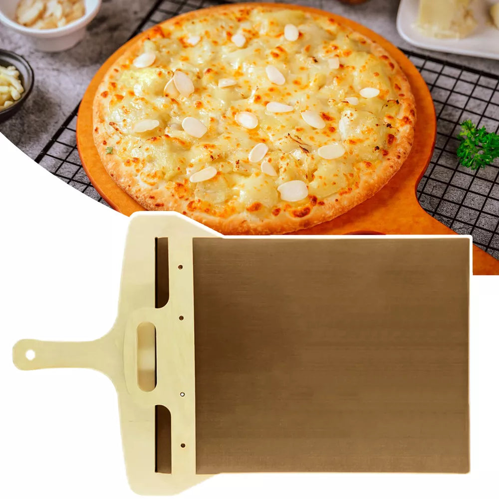 Sliding Pizza Peel Shovel Pala Pizza Scorrevole Wood Non-stick Easy Transfer US