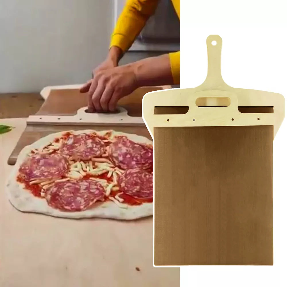 Sliding Pizza Peel Shovel Pala Pizza Scorrevole Wood Non-stick Easy Transfer US