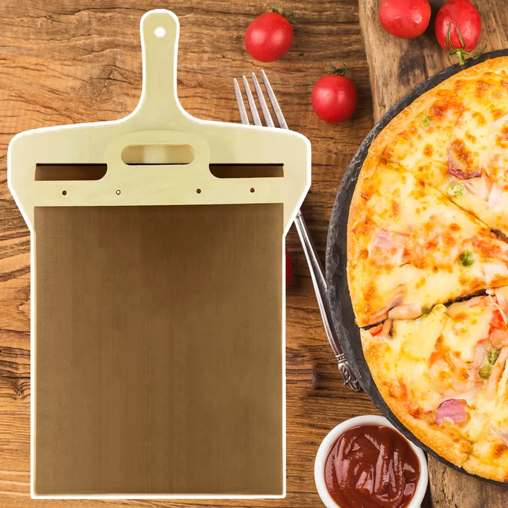 Sliding Pizza Peel Shovel Pala Pizza Scorrevole Wood Non-stick Easy Transfer US