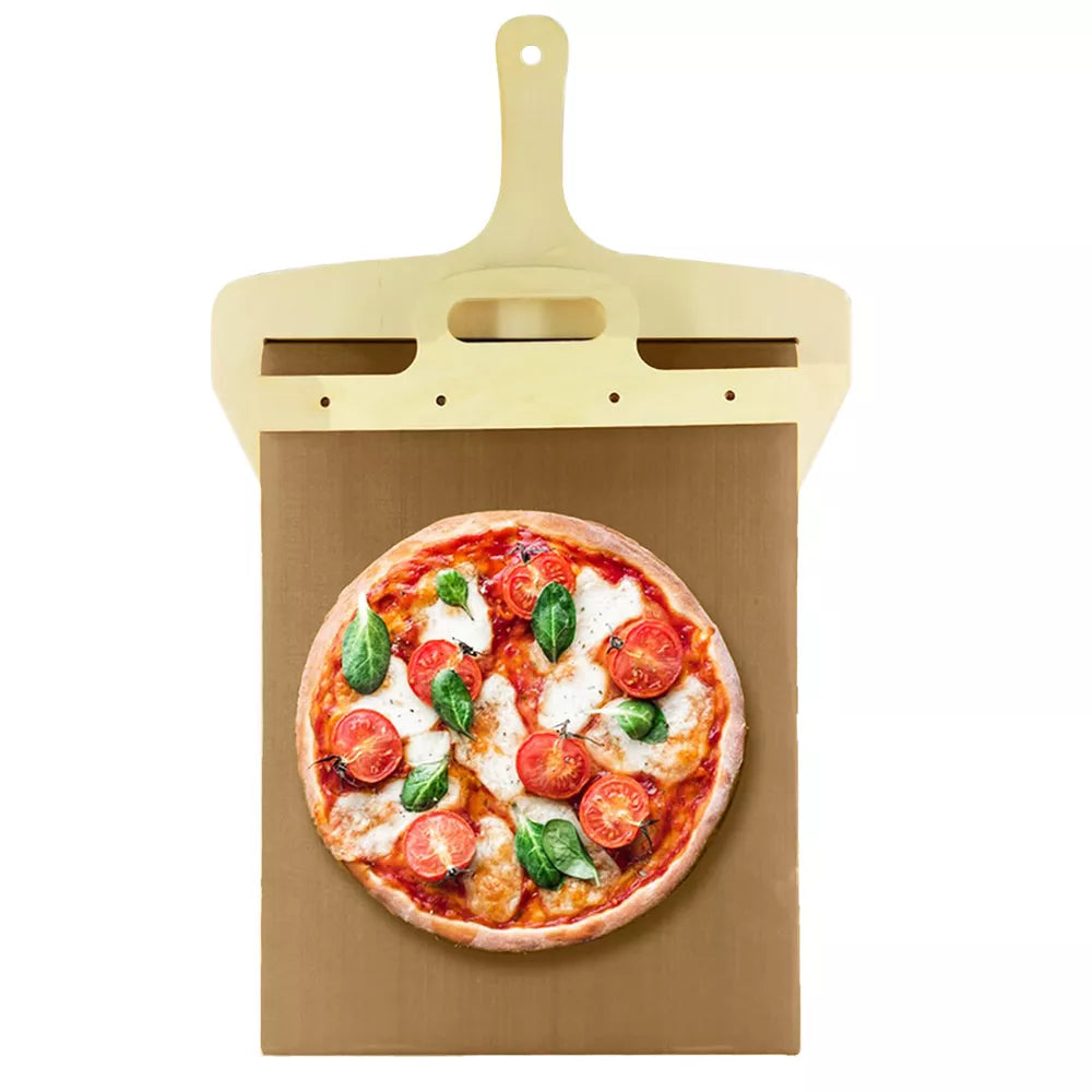 Sliding Pizza Peel Shovel Pala Pizza Scorrevole Wood Non-stick Easy Transfer US