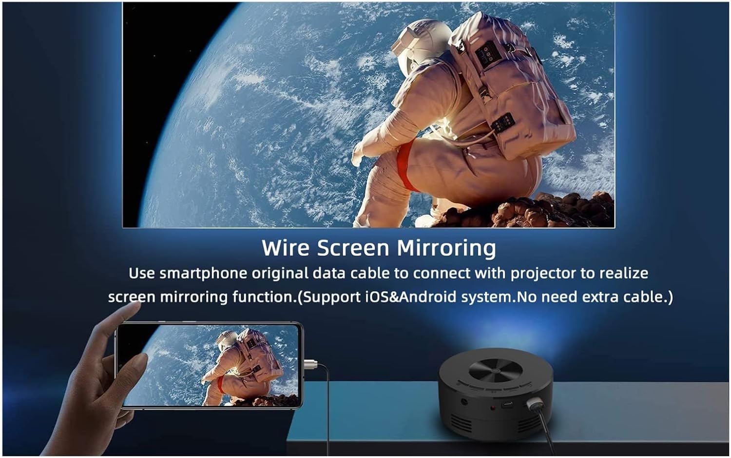 Portable Mobile Projector Full HD LED Home Cinema Portable Theater Movie Project