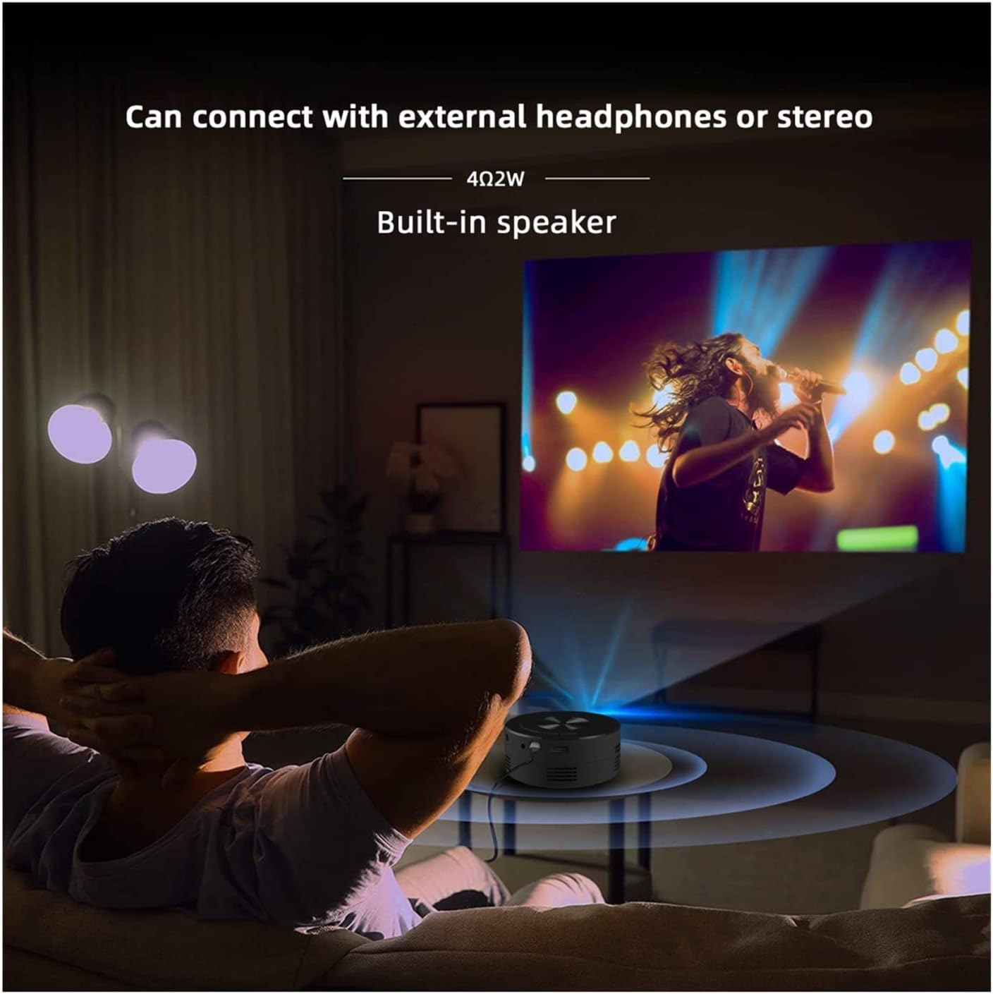 Portable Mobile Projector Full HD LED Home Cinema Portable Theater Movie Project