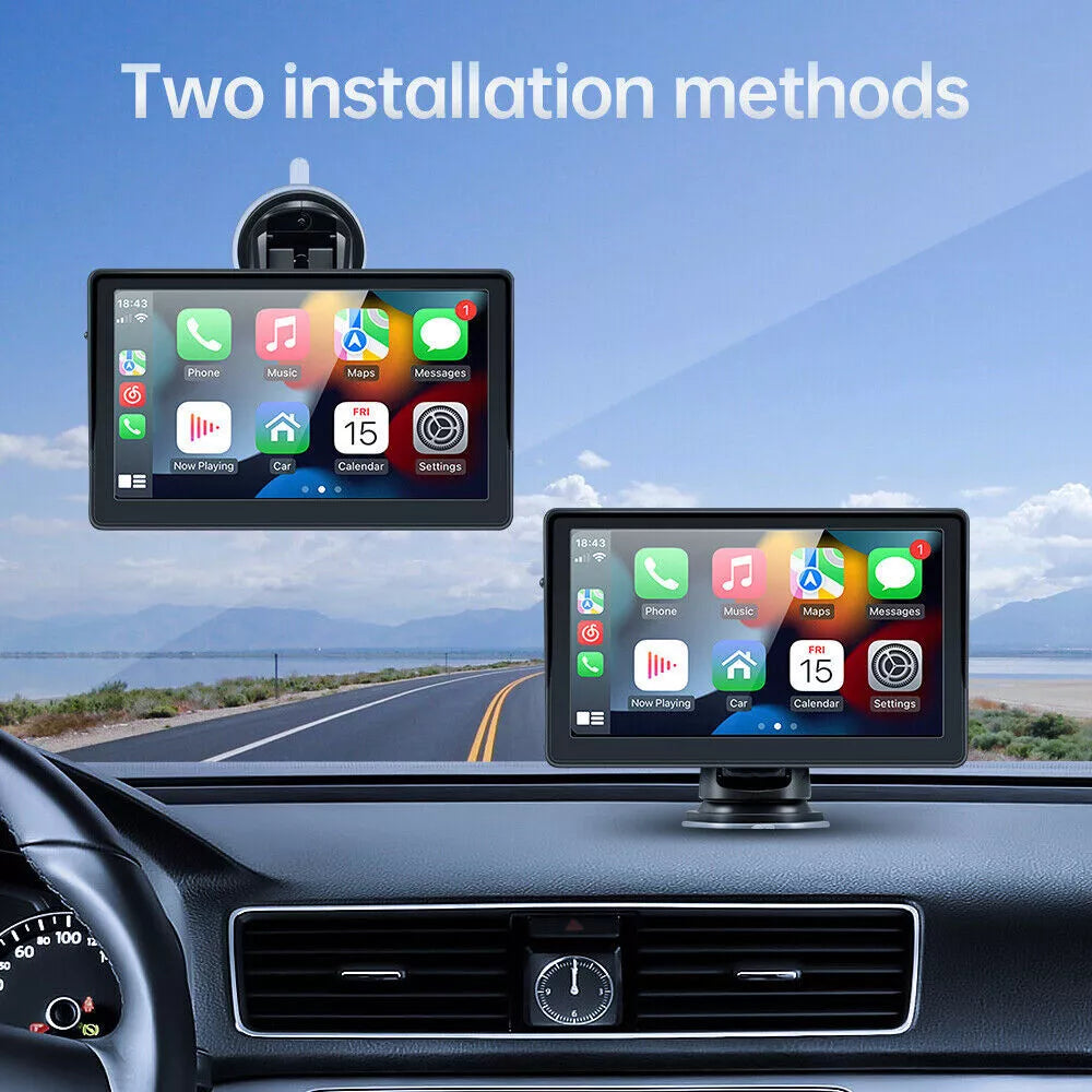 Universal 7" Touch Screen Car Radio Apple CarPlay Android Auto Portable Stereo