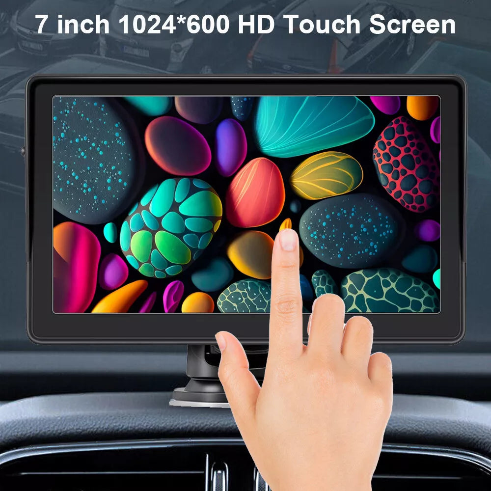 Universal 7" Touch Screen Car Radio Apple CarPlay Android Auto Portable Stereo