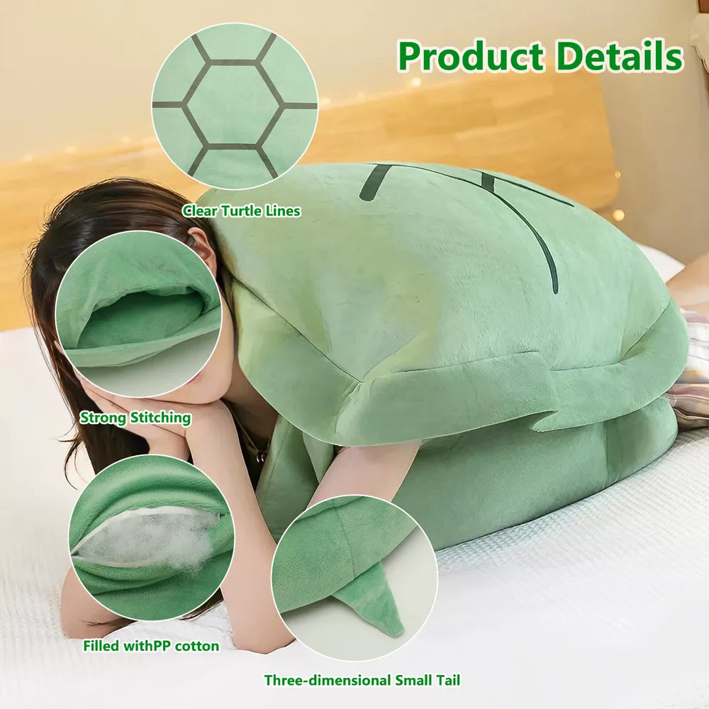 Wearable Turtle Shell Pillows Soft Stuffed Costume Toy 39.4 inch Plush Gift🍀