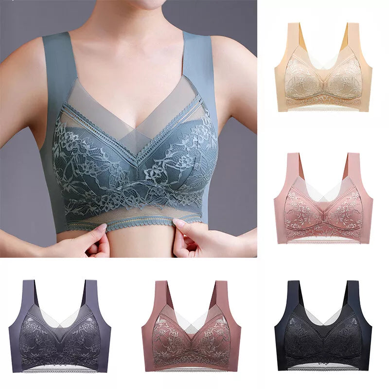 Women Posture Correcting Bra Wireless Push-Up Ergonomic Comfort Crossover Bra ~