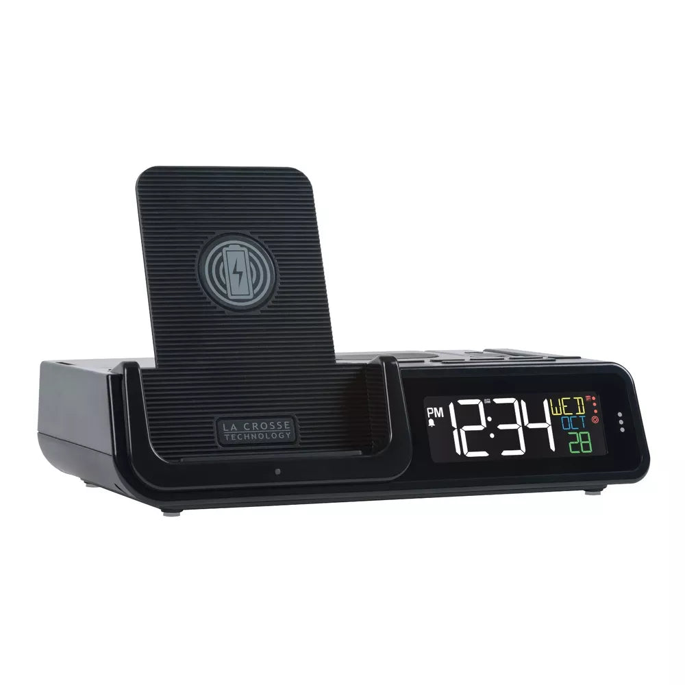 C75709 La Crosse Technology Wattz 2.0 Wireless Charging Projection Alarm Clock