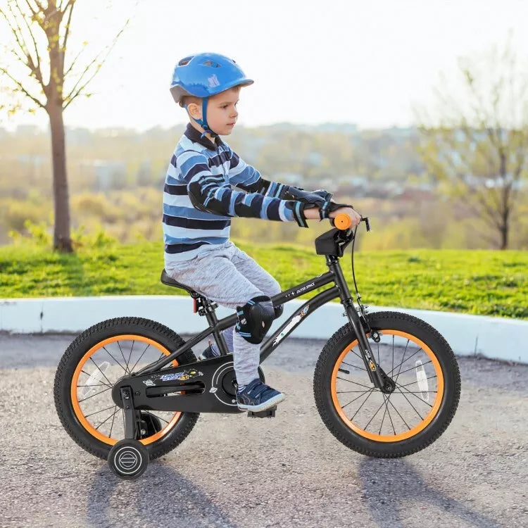 16" Kids Bike Sports Bicycle Fun Riding With Height Adjustable Seat & Reflectors