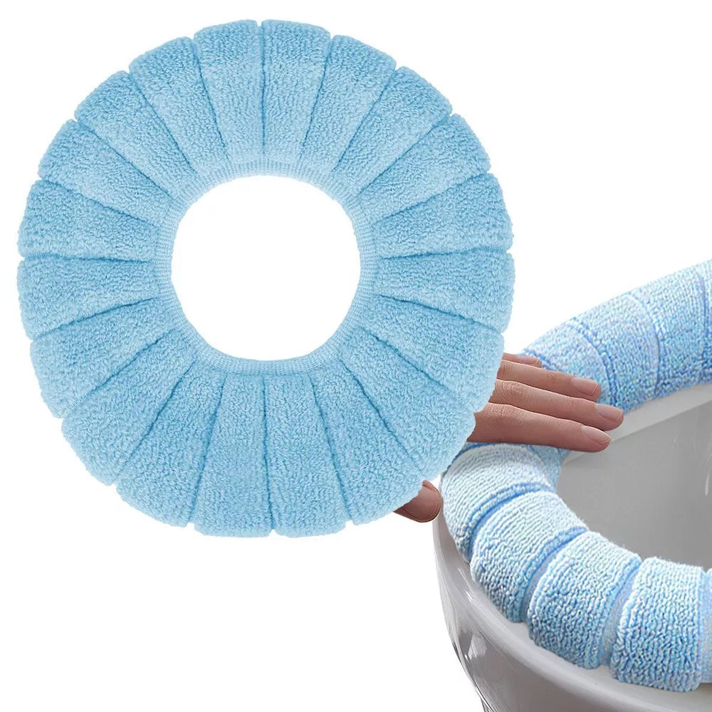 Soft Bathroom Toilet Seat Cover Pad Cushion Closestool Warmer Cover Mat Washable