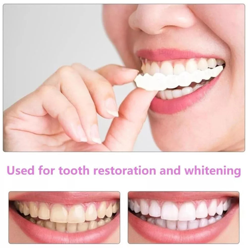 1 Pair Snap on Teeth Veneers for Men and Women Cover The Teeth Fake Tooth