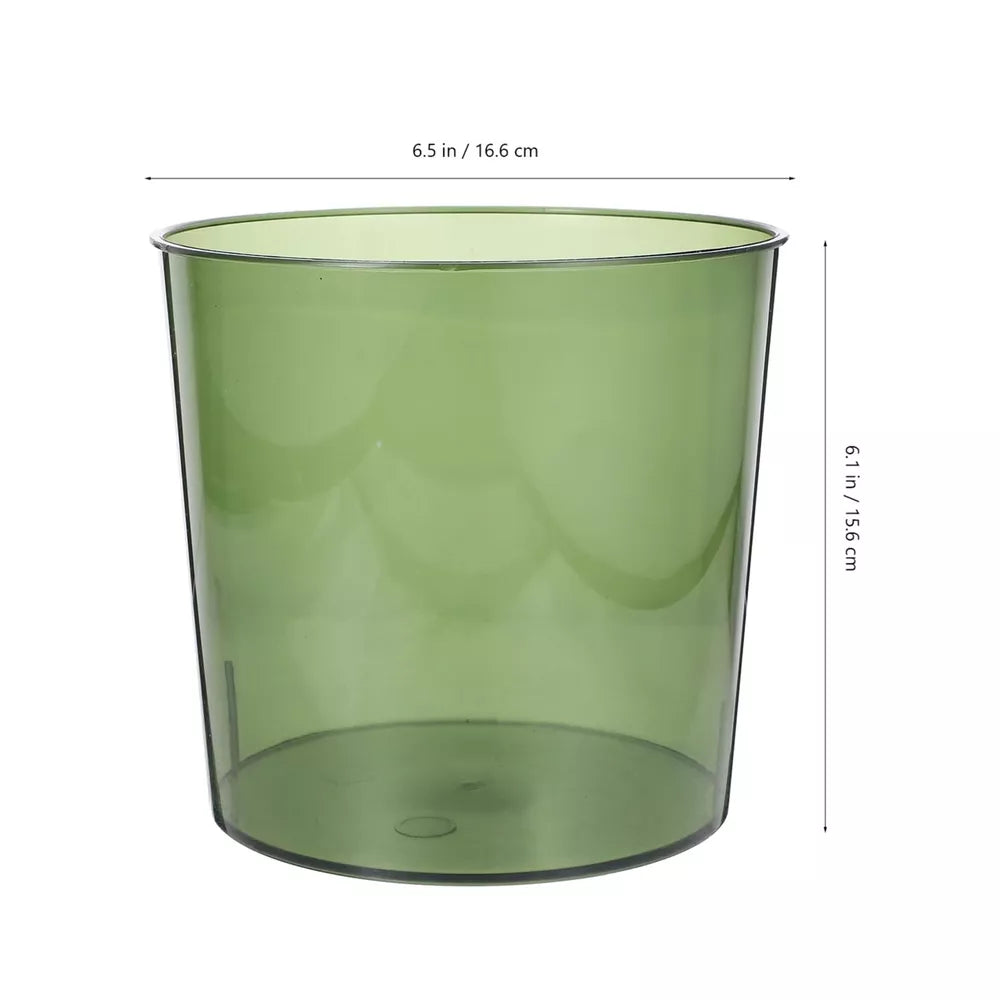 Clear Wastebasket Plastic Flower Bucket Round Garbage Container Trash Bin