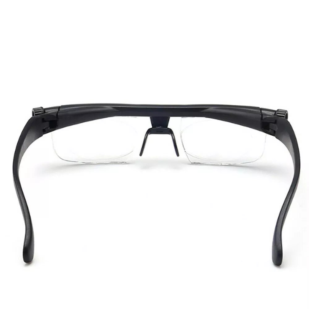 Dial Adjustable Glasses Variable Focus Reading Distance Vision Eyeglasses