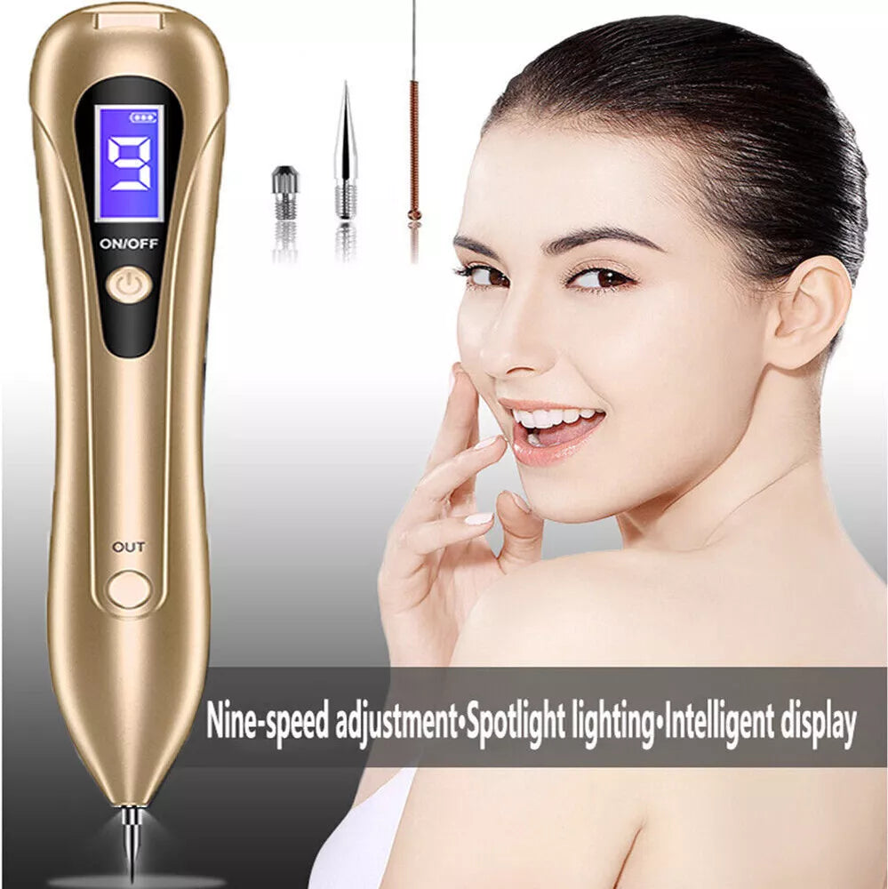 LCD Laser Pen Skin Tag Freckle Wart Mole Remove Pen Dark Spot Tattoo Removal US