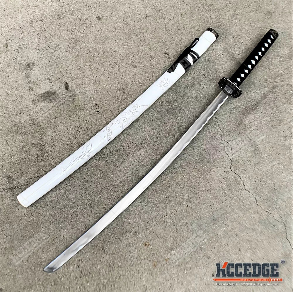 40" Training Practice JAPANESE STYLE SAMURAI KATANA SWORD w/ Tsuba & Saya