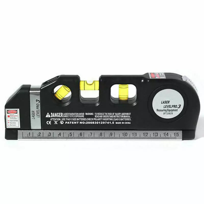 Laser Level Pro3 Horizontal Vertical 8FT 250cm Measuring Tape Ruler