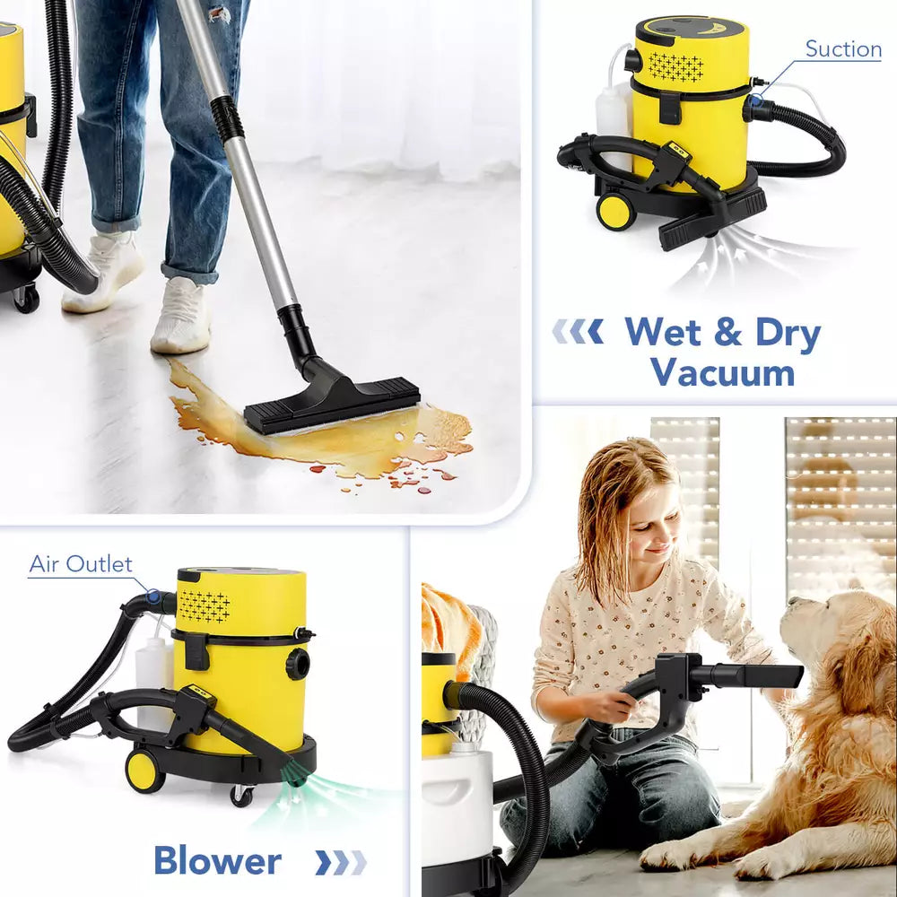 4-in-1 Wet Dry Vacuum Cleaner w/ 5.5 Peak HP & 17 KPA Max Suction Attachments