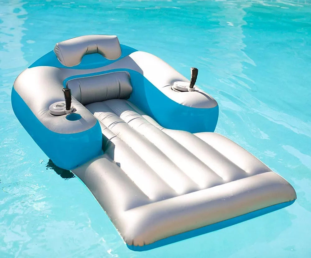 Splash Runner Motorized Inflatable Lounger Pool/Lake Chair Float Lounge w/ motor