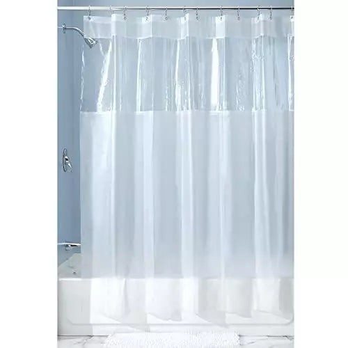 iDesign Hitchcock EVA Plastic Shower Liner Mold and Mildew Resistant for use