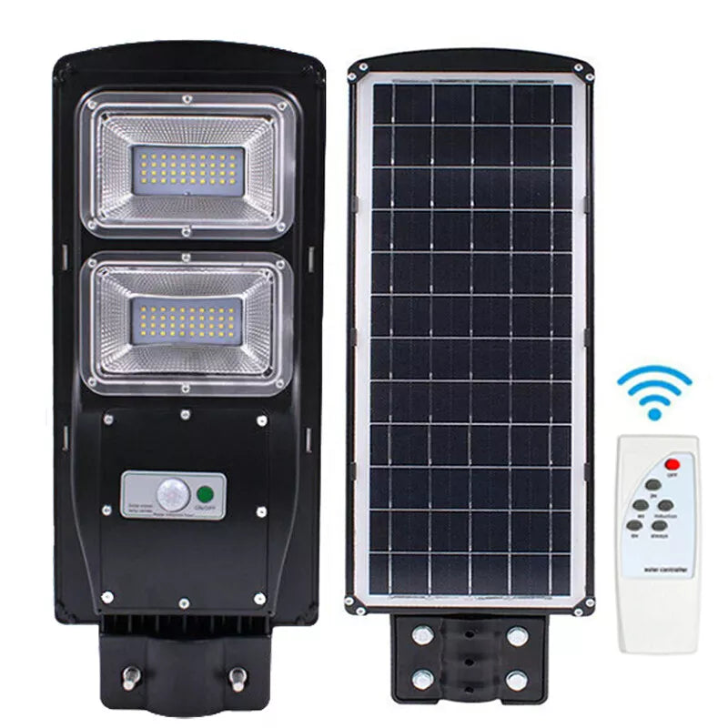 75000000LM Commercial Solar Street FloodLight Outdoor Dusk To Dawn Timing Lamp