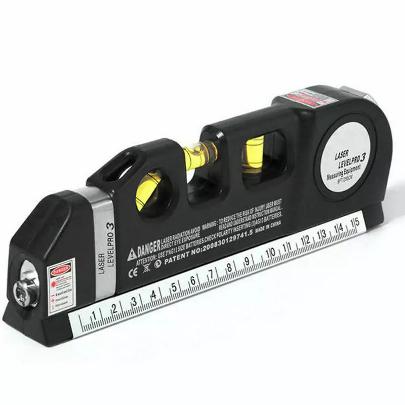 Laser Level Pro3 Horizontal Vertical 8FT 250cm Measuring Tape Ruler