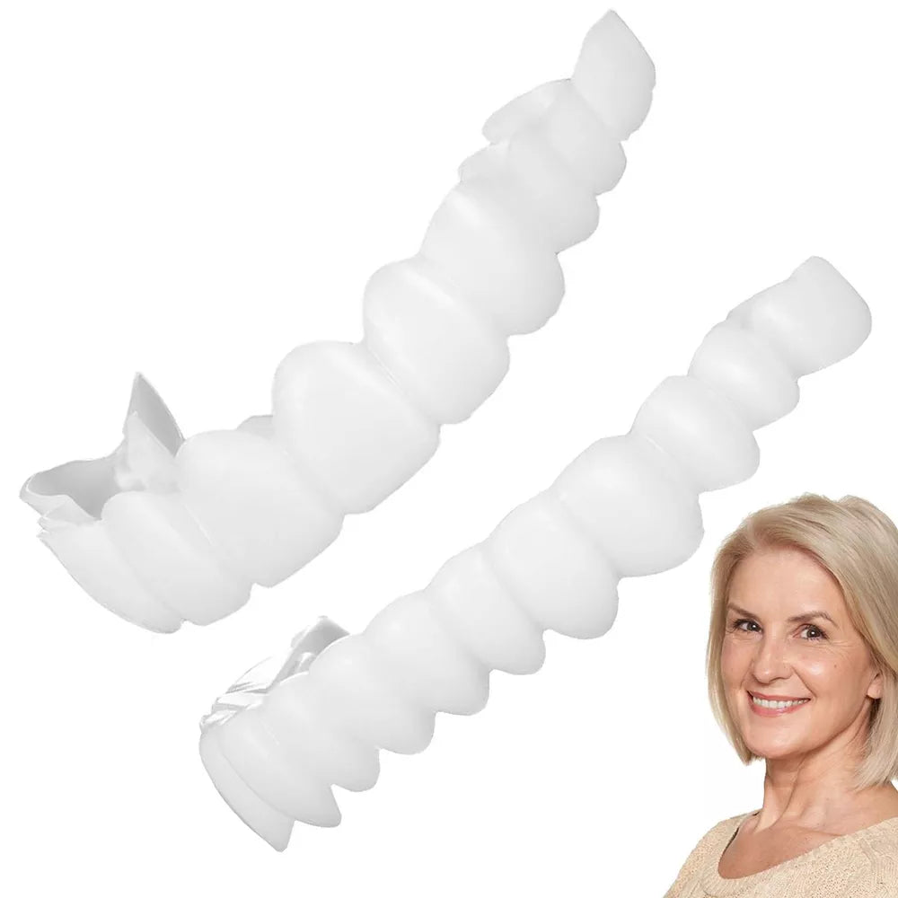 1 Pair Snap on Teeth Veneers for Men and Women Cover The Teeth Fake Tooth