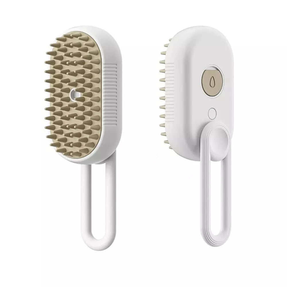 Pet Grooming Brush Cat Dog Hair Cleaning Massage Comb w/ Water Liquid Inlet