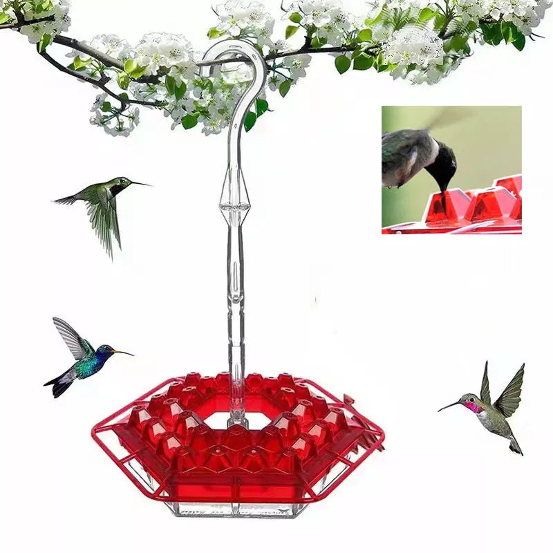 Hummingbird Feeders for Outdoors Easy Clean Mounting Plastic Hanging Feeders Red