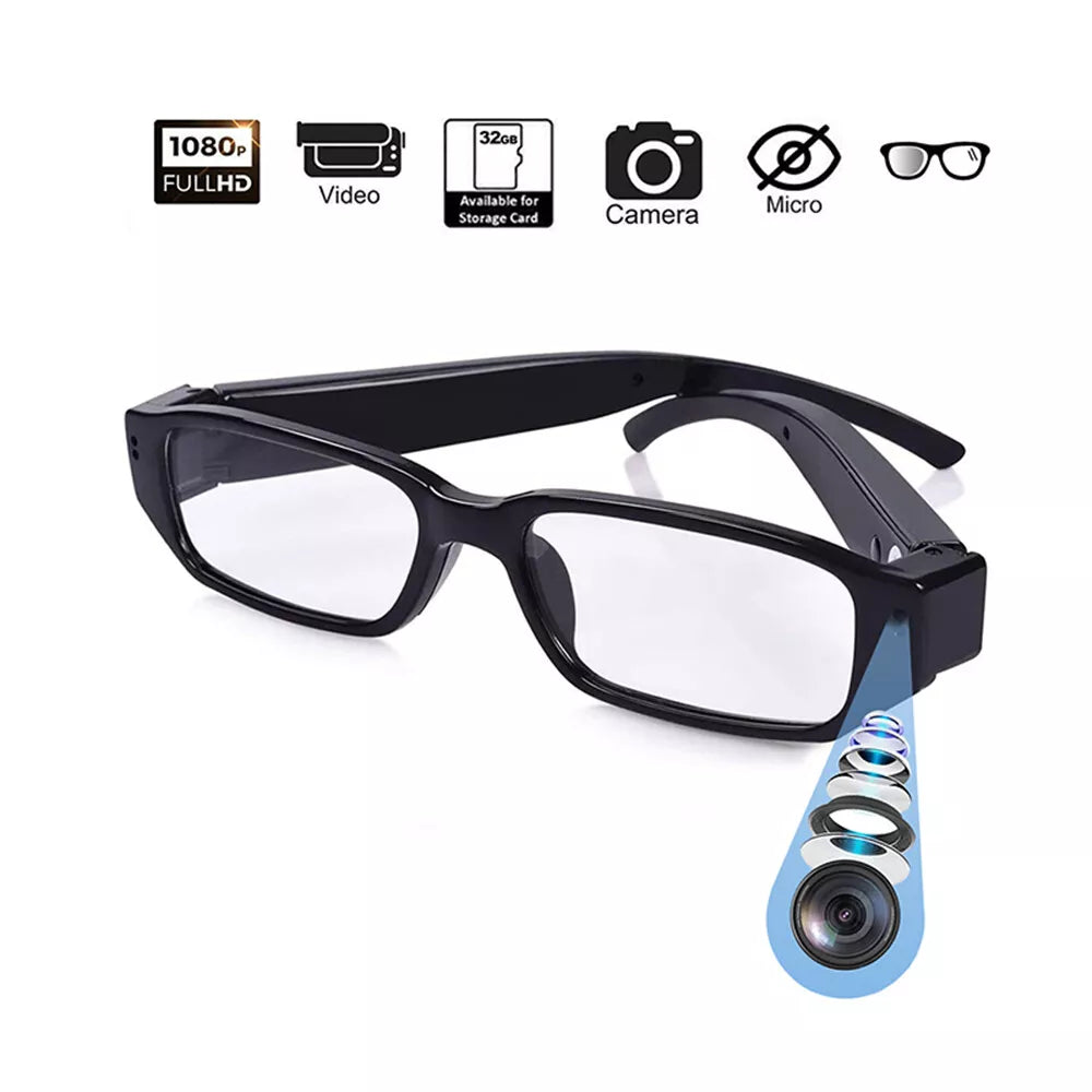 HD 1080P Video Camera Recorder Camera Glasses Mini DVR Sports Running Eyeglass