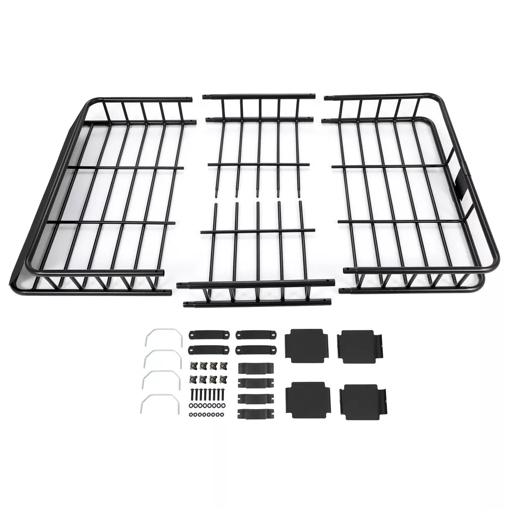 500 lbs 64'' Universal Roof Rack Cargo SUV Top Luggage Carrier Basket Holder