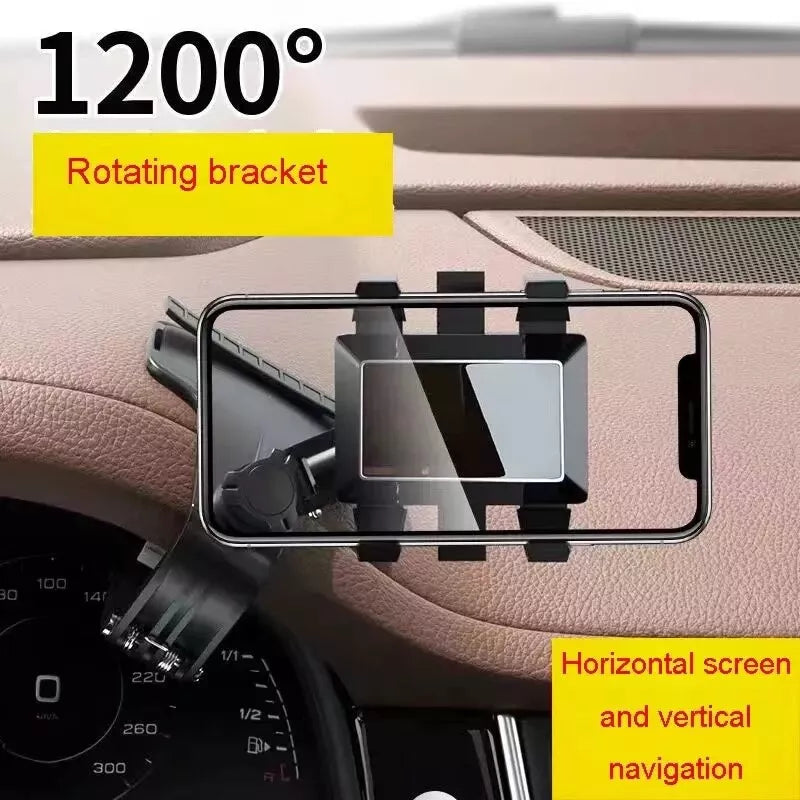 Multifunctional Car Dashboard Mobile Phone Holder,360 Rotatable Car Phone Holder