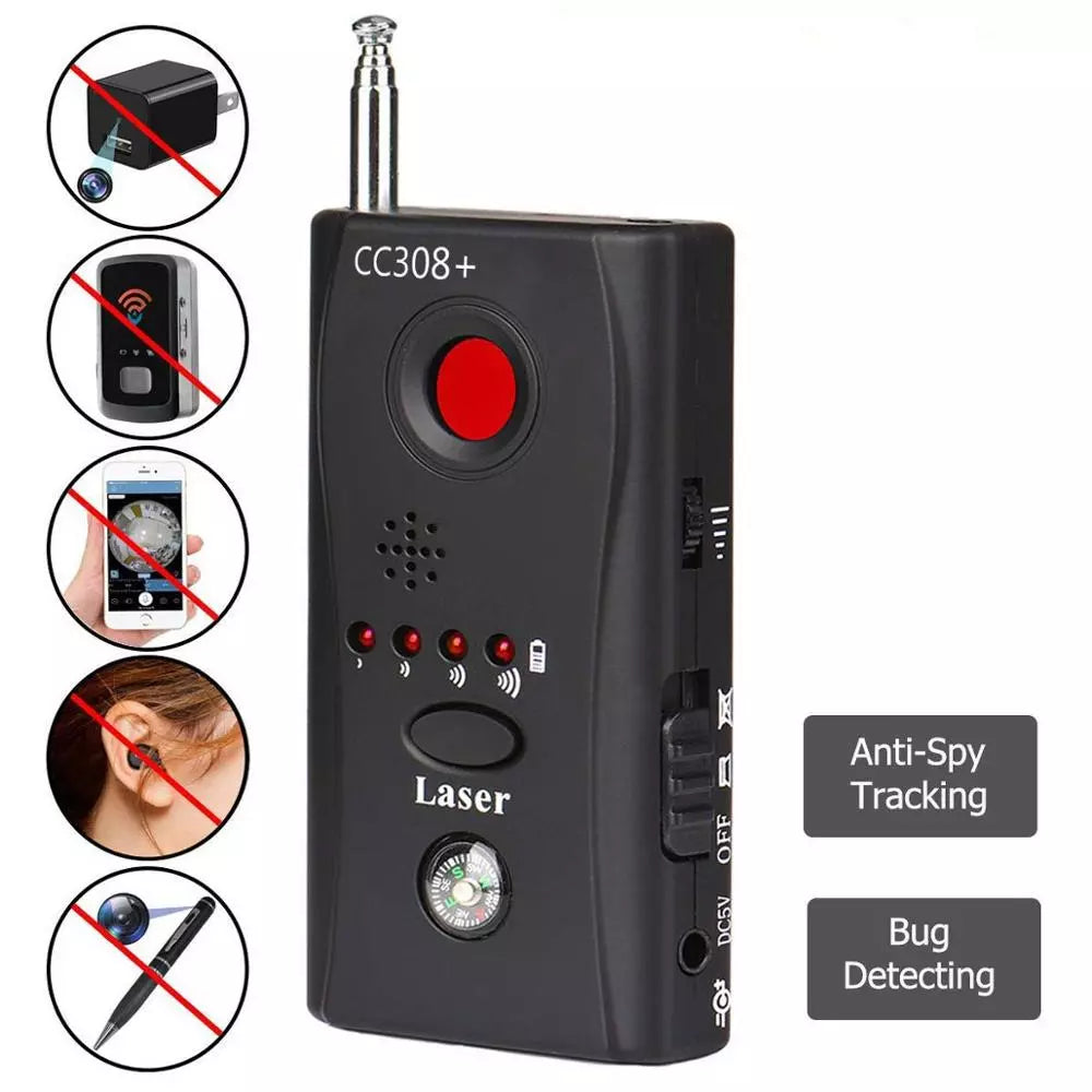 Anti Spy RF Detector Hidden Camera Finder Bug GPS Wireless Signal Alarm Scanner