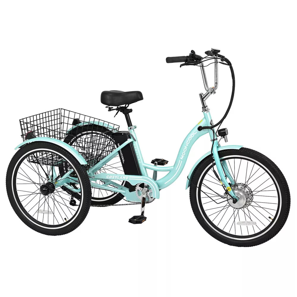 Electric Tricycle Adult Electric Bicycles, 350W 36V Trike 24/26 inch 7 Speeds