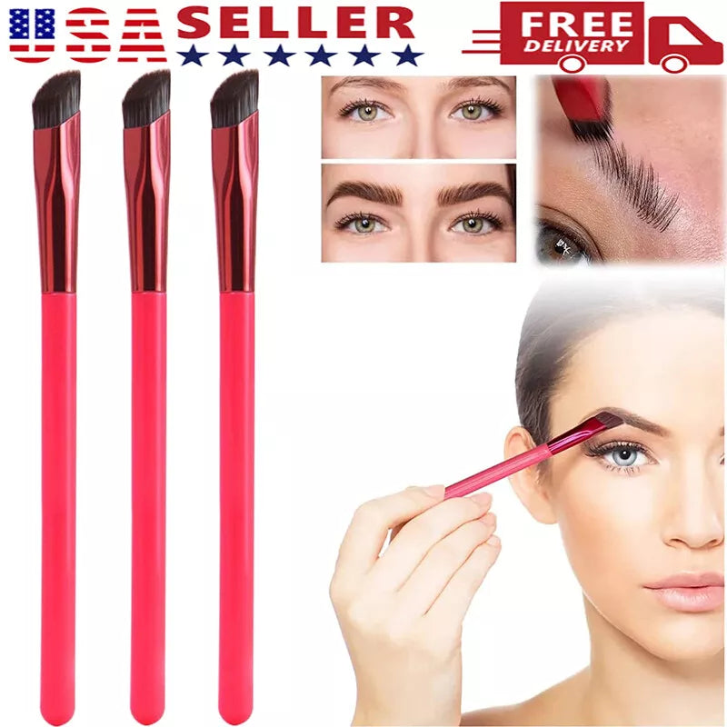 1-5PCS Multi Function Square Angled Eyebrow Brush Wild Makeup Eyebrow Brush USA