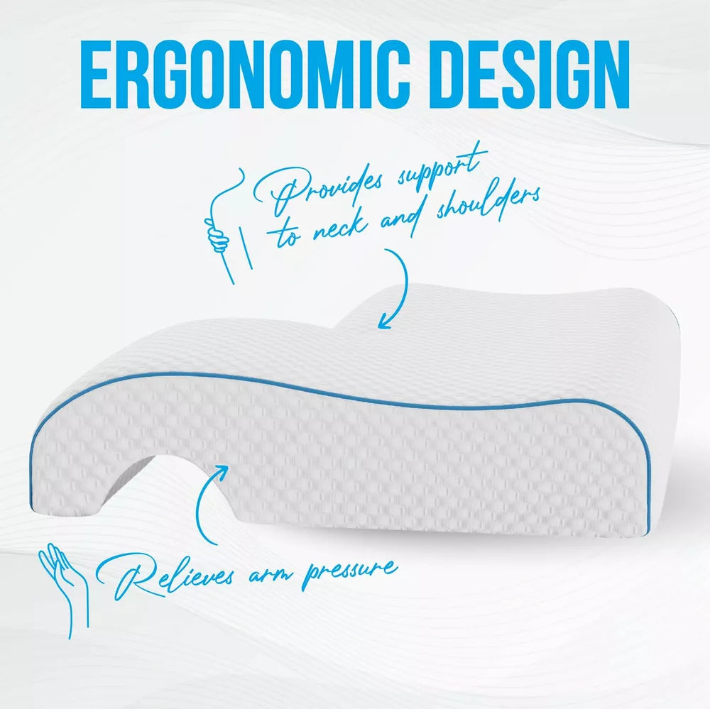 Mars Wellness Memory Foam Cuddle Pillow - Ergonomic Anti Pressure Couples Pillow