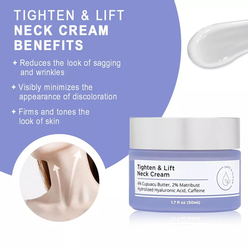 Neck Cream - Tighten & Lift Firming Neck Cream for Crepey Skin 2024 Must Have!