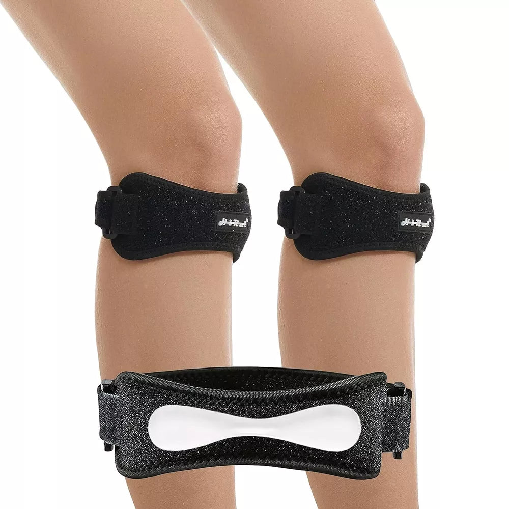 2 Pack HiRui Patella Tendon Knee Straps with Gel Pad, Knee Brace Knee Support