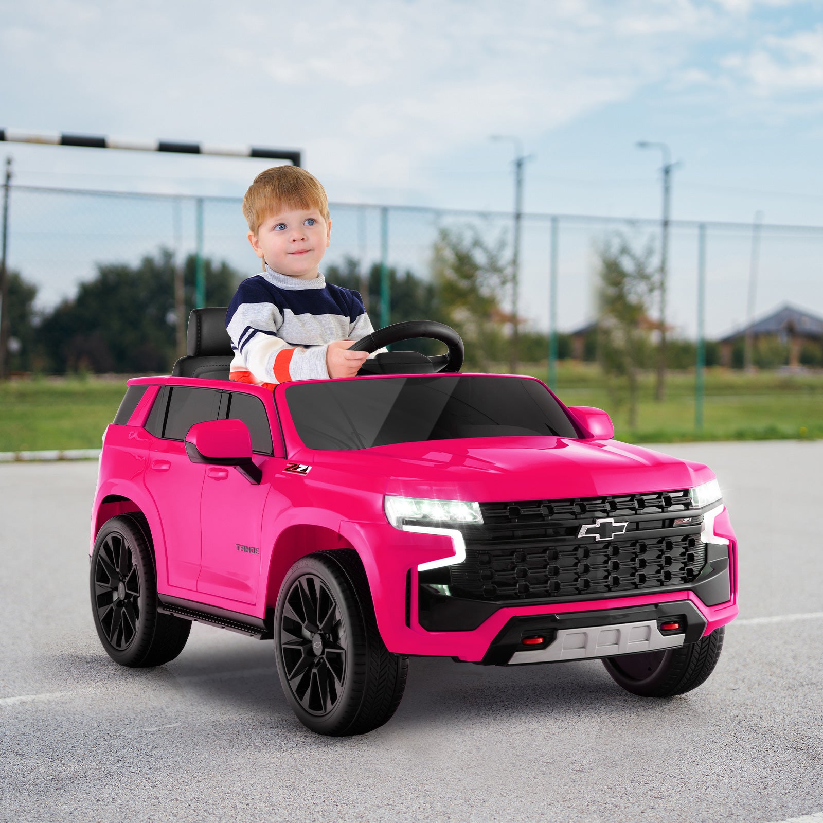 Kids 12V Ride On Car Chevrolet Tahoe Electric Truck SUV Remote w/ Light & Music