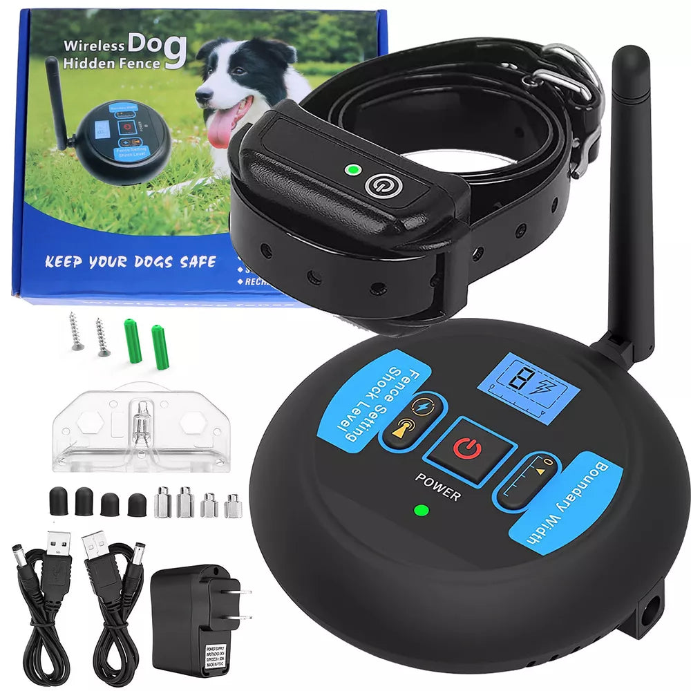 Wireless Electric Dog Fence Pet Containment System Shock Collar For 1/2/ Dog