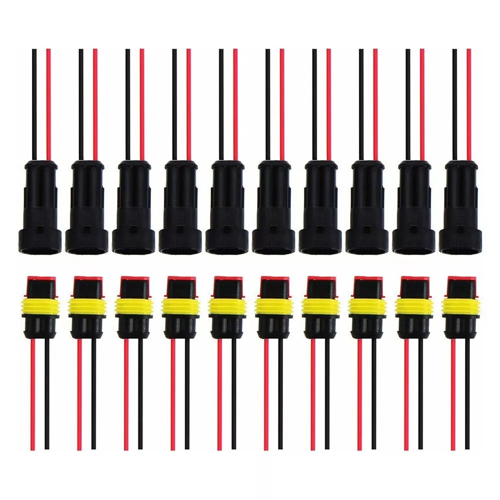 20x Waterproof Electrical Wire Connector Plug Cable Superseal Amp/Tyco 2Pin 12V