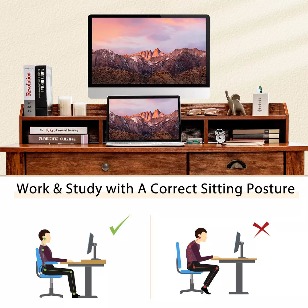 Computer Desk PC Laptop Writing Table Workstation Student Study Furniture Rustic