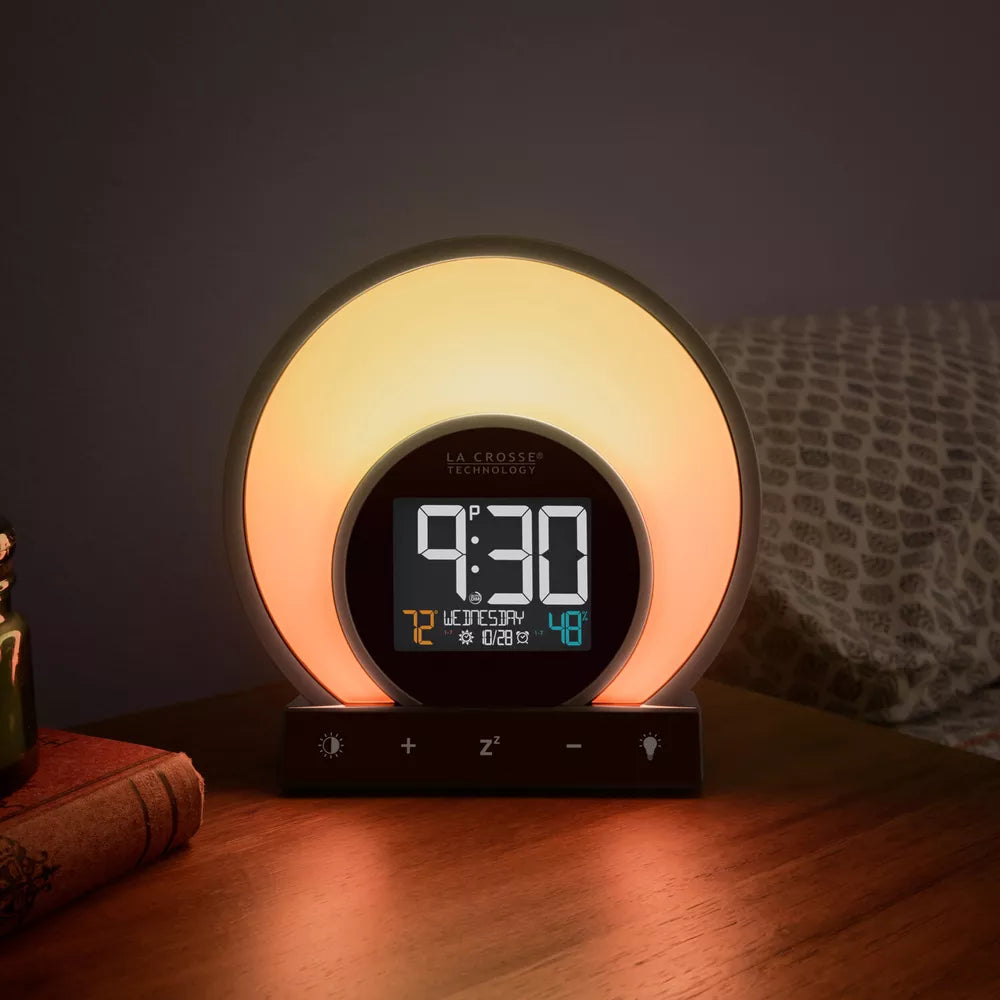 C79141 La Crosse Technology Soluna Mood Light Digital Alarm Clock with USB Port