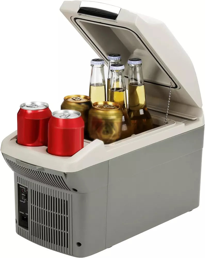 12V Car Refrigerator Cooler/Warmer 8 Quart (9L) 40℉~140℉,12 Volt DC &110V AC, El
