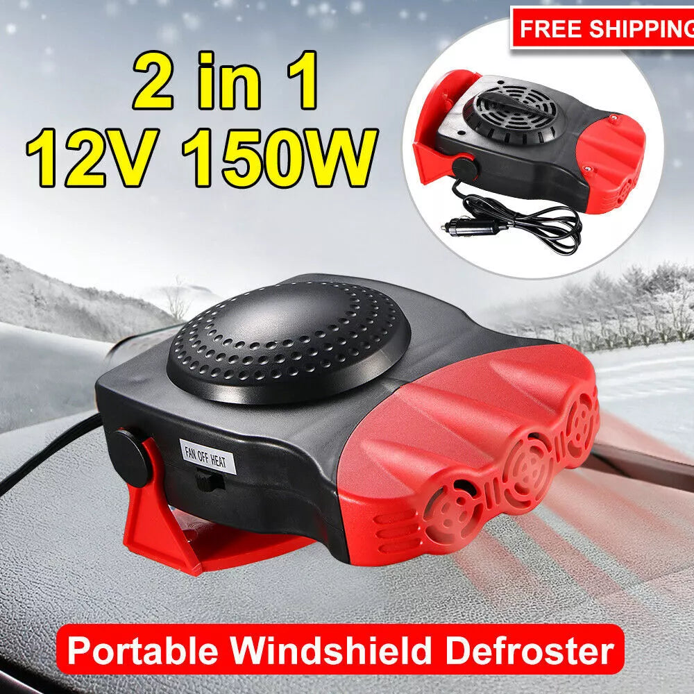 12V Ceramic Heater Hot/Cooling Fan Windscreen Window Demister For Car USA