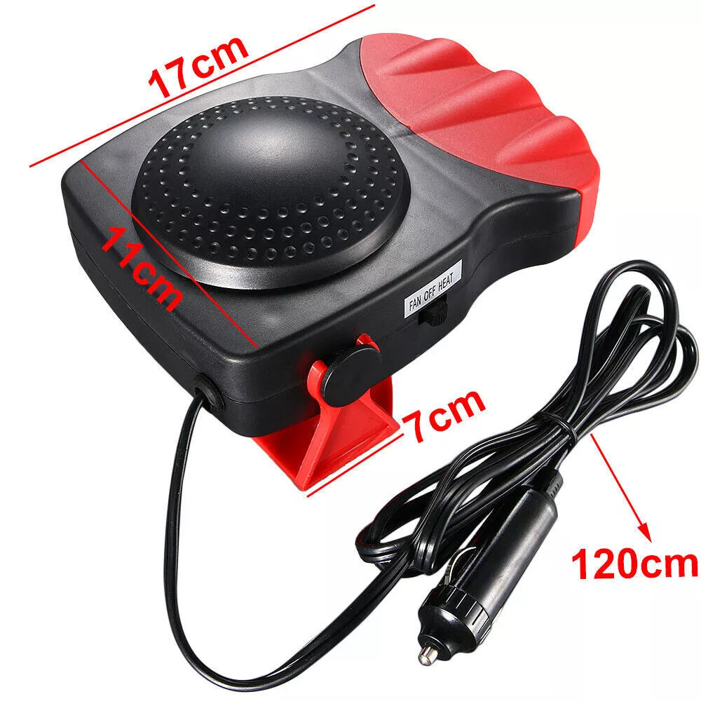 12V Ceramic Heater Hot/Cooling Fan Windscreen Window Demister For Car USA