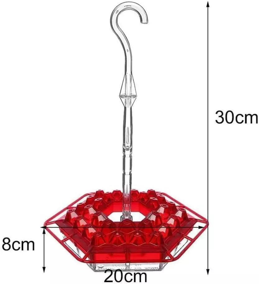 Hummingbird Feeders for Outdoors Easy Clean Mounting Plastic Hanging Feeders Red