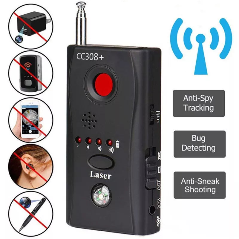 Anti Spy RF Detector Hidden Camera Finder Bug GPS Wireless Signal Alarm Scanner