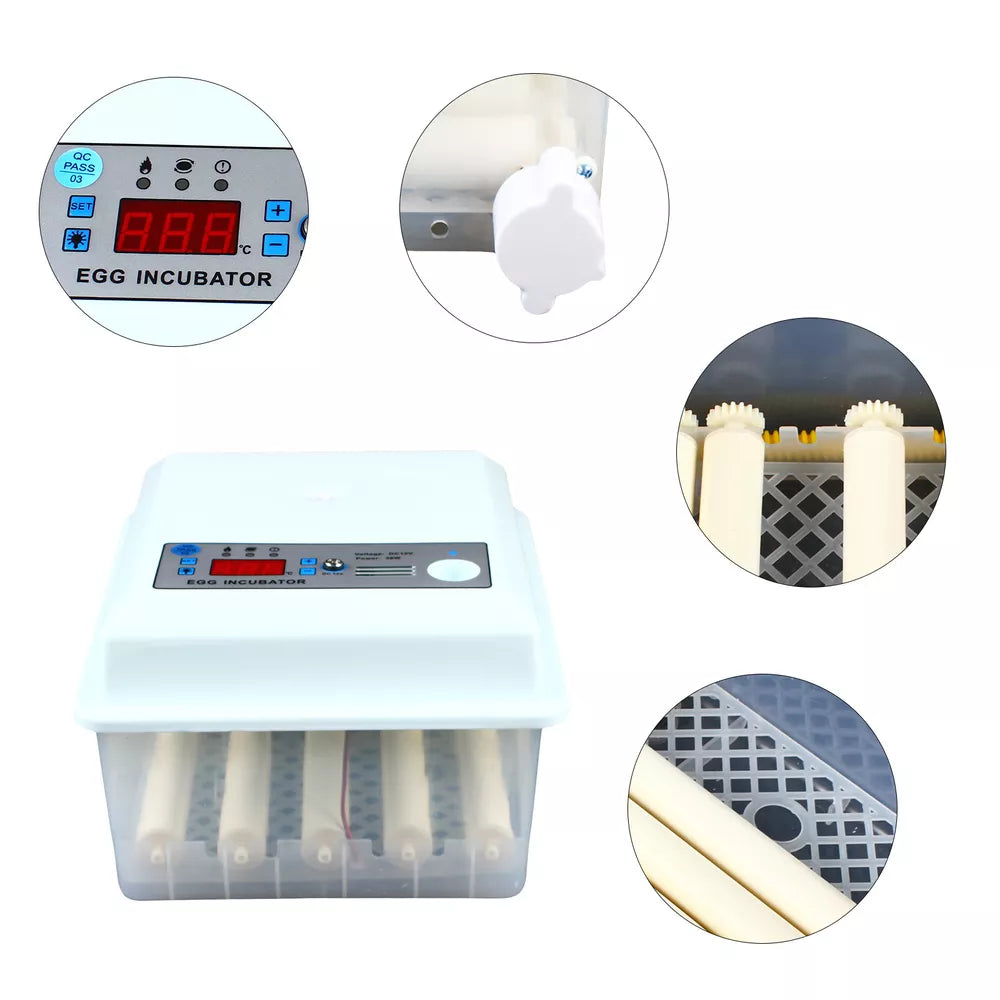 16 Eggs Incubator Automatic Turning Temperature Control Hatcher Machine 30W NEW